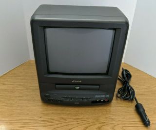 Portable Color Tv W/dvd Sansui Cdvd9000b Cleaned And