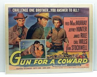 Vintage Movie Poster " Gun For A Coward " 1956 Universal Pictures Co.