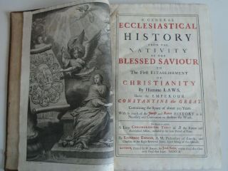 1702 Echard History Of Christianity First Edition Map Holy Land Ecclesiastical