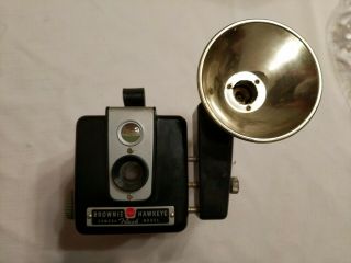 Vintage Kodak Brownie Hawkeye Camera Flash Model With Kodalite Flasholder