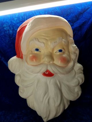 Vintage Christmas Santa Head Face Blow Mold - 1989 Union Products 21 "