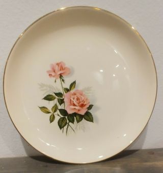 Set Of (12) Vintage Salad Plates - Pink Rose - 7 "
