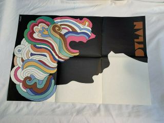 Vintage 1966 Bob Dylan Poster Lp Insert By Milton Glaser Psychedelic Rock