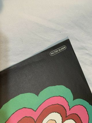 Vintage 1966 BOB DYLAN Poster LP Insert by Milton Glaser Psychedelic Rock 3