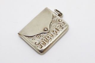 A Lovely Vintage Sterling Silver 925 Stamp Holder Pendant/ Charm 14019
