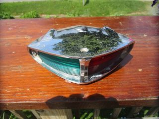 Vintage Boat Bow Light Red/green Glass Navigation Atwood Perko Chris Craft