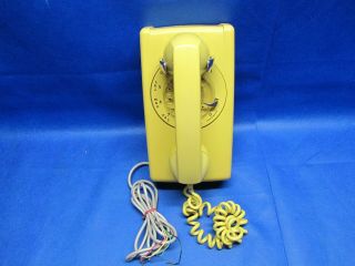 Vintage Western Electric Bell System Yellow Rotary Wall Telephone 554 Not