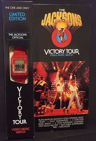 Michael Jackson 1984 Vintage Watch Official Victory Tour Never Opened Nos