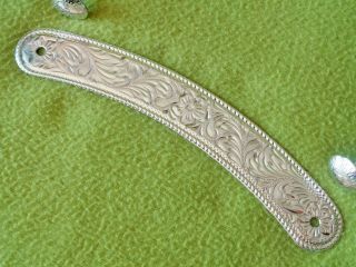 Vintage Floral Silver CANTLE Seat Plate for Western Show Saddle NR 3