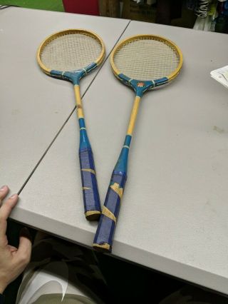 Set Of 2 Vintage Winston Smash Badminton Rackets