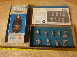 Vintage Star Wars,  West End Games,  Miniature Metal Figures.  Imperial Troop Set.