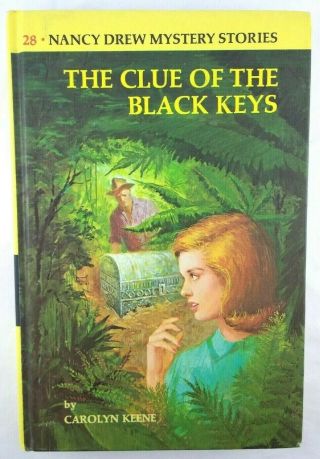 Nancy Drew 28 The Clue Of The Black Keys Yellow Matte Pc Late 1970s Printing