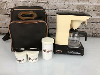 Vintage Melitta Personal Portable Coffee Maker Travel Kit With Case Strap