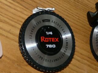 Vintage Rotex 780 Embossing Label Maker with Two Label Tape Size:  1\2 &  1\4 5