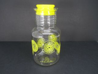 Vintage Pyrex 3520 2 Qt 2 Liters Lemons Yellow Juice Carafe Jug Pitcher Lemonade