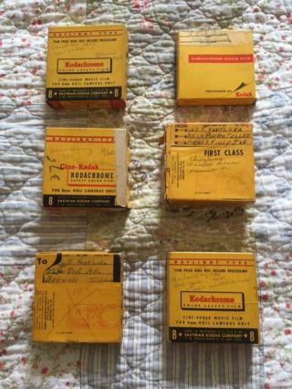 6 Rolls Of Vintage 8mm Home Movies 1951 - 1960 Mixed Content