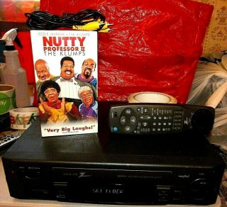 Zenith VCR VRA424 4 Head Hi - Fi Stereo W/ORIGINAL REMOTE/AV CABLES/THE KLUMPS VHS 2