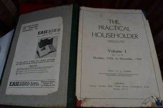 Vintage 1955 - 1956 - 12 X The practical Householder Magazines - In A Folder 2