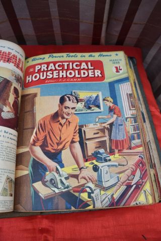 Vintage 1955 - 1956 - 12 X The practical Householder Magazines - In A Folder 3