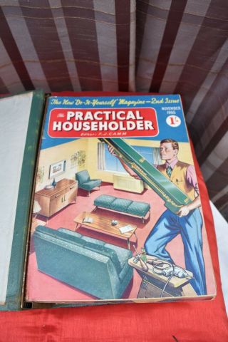 Vintage 1955 - 1956 - 12 X The practical Householder Magazines - In A Folder 5