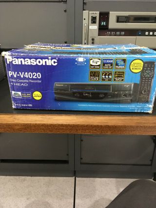 Panasonic Pv - V4020 4 Head Hifi Omnivision Vcr Vhs Video Player Recorder W/remote