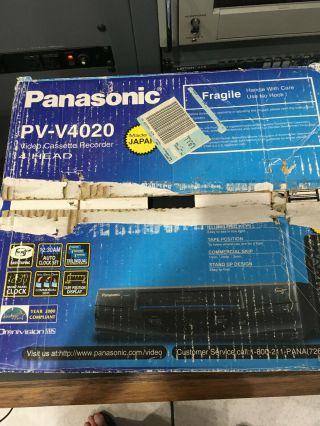 Panasonic PV - V4020 4 Head HiFi Omnivision VCR VHS Video Player Recorder w/Remote 2