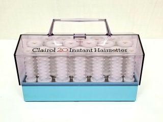 Vintage Clairol 20 Instant Hairsetter Blue Base Model C20s Hot Rollers / Curlers