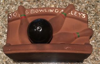 Vintage McCoy Pottery “Joe’s Bowling Alleys” Planter 8