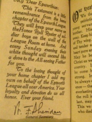 Vintage 1917 World War 1 Holy Bible Testament Pocket Size Army &Navy Ed.  WWI 3