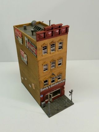 Vintage Ho Scale Downtown 4 Story Business Storefront City Building Assembled