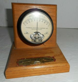 Vintage Universal Scientific Co Milliamperes Meter Gauge Electrical Steampunk