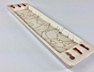 Hedi Schoop Pottery Ashtray Drip Glaze 12 1/2 in Signed Mid Century Modern Vtg 5