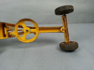 Vintage Hubley Road Grader Kiddie Toy 481 Yellow Diecast Metal 6