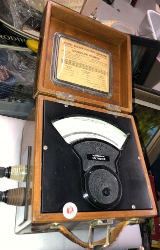 Vintage Sensitive Research Instrument Co Electrostatic Voltmeter