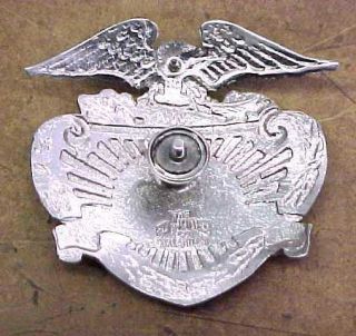 Obsolete Metal Allied Security Services Badge Pin Eagle - Vintage 4