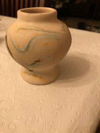 Vintage Nemadji Native American Swirl Art Pottery Vase 2