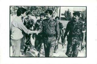 Saddam Hussein Visits Family In Baghdad - Vintage Photo