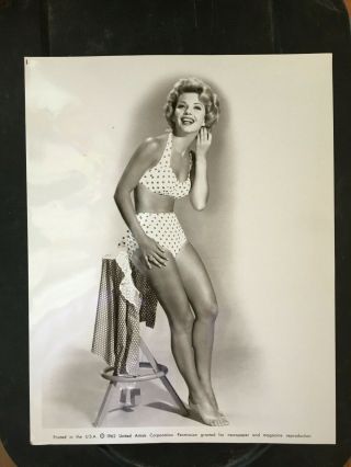 Ruta Lee,  1962 Bikini Vintage Glamor Press Headshot Photo