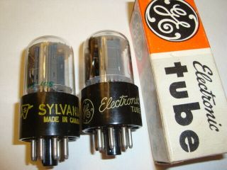 One Matched Pair 6sn7gtb Tubes,  Ge (canada),  One Branded Sylvaina,  Ratings