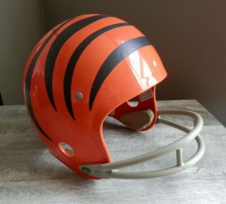 Cincinnati Bengals Full Size Helmet 2 - Bar Face Mask Rawlings Sz Medium Vintage