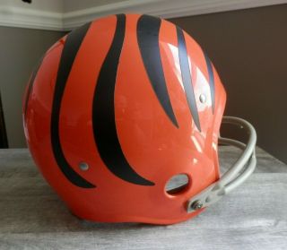Cincinnati Bengals Full Size Helmet 2 - Bar Face Mask Rawlings Sz Medium Vintage 7