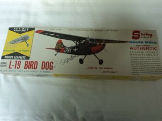 Model Airplane Balsa Kit Vintage Sterling L - 19 Bird Dog Army Action Leaflets