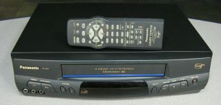 Panasonic Pv - 8451 Vcr 4 - Head Vhs Hifi,  Remote,  Made In Japan
