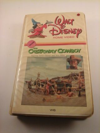 Vtg Disney Vhs Movie The Castaway Cowboy 190vs W/molded Clamshell Case