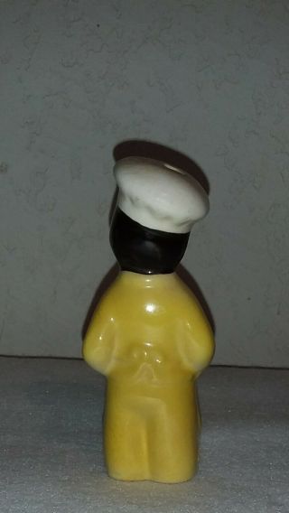 Vintage Ceramic Black Americana Chef Cook Pie Bird Yellow Coat W/Chef Hat Gift 3
