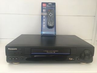 Panasonic Pv - 9661 Vcr Vhs 4 Head Vcr Player Recorder With Remote Fully