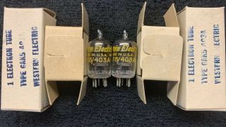 2 Nos Nib Matched Western Electric 6ak5 403a Audio Tubes Usa