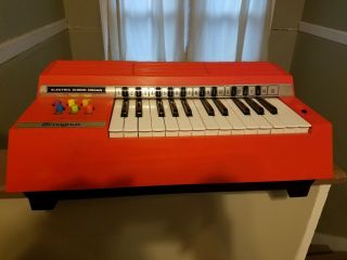Vintage Magnus Electric Chord Organ Keyboard Orange