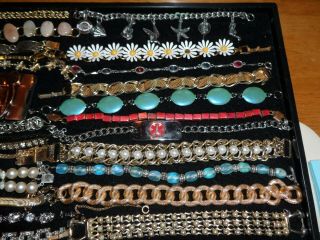 43 Vintage Bracelets 1950 ' s,  60 ' s,  70 ' s,  80 ' s Some Signed Some Need Repairs 5