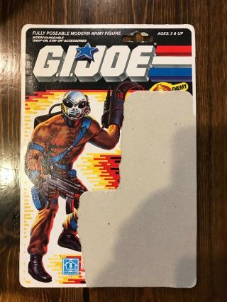 Vintage Gi Joe 1989 Frag - Viper Full File Cardback